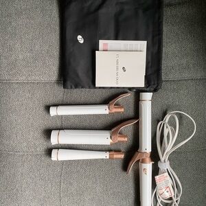 🚫SOLD T3 Interchangeable Curling Iron Set - White and Rose Gold